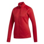 Sieviešu golfa jaka Adidas Textured Layer Ladies red