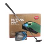 Golfa treniņu paklājiņš, Wilson golfa nūja, ducis bumbiņu - golfa dāvanu komplekts