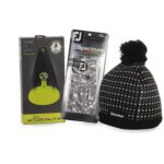 Golfa dāvanu komplekts - treniņu bedre, ziemas cepure, cimdi