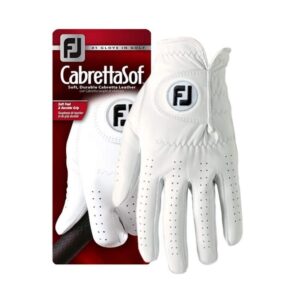 Footjoy CabrettaSof baltie golfa cimdi