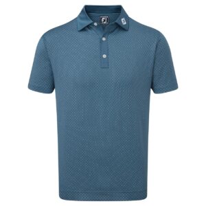 Vīriešu polo krekliņš Footjoy Diamond Dot Print Lisle blue