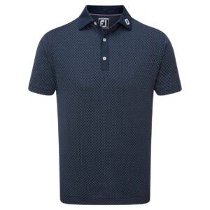 Vīriešu polo krekliņš Footjoy Diamond Dot Print Lisle navy