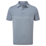Vīriešu polo krekliņš Footjoy Engineered Heather Stripe Lisle grey