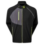 Footjoy HydroTour Jacket melna ūdensnecaurlaidīga golfa jaka