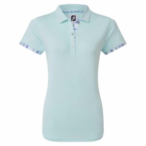 Sieviešu polo krekliņš Footjoy Watercolour Trim Pique Ladies sky