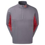 Vīriešu Footjoy HydroKnit 1/2 rāvējslēdzēja jaka ar rāvējslēdzēju, kokogles/arkana/balta
