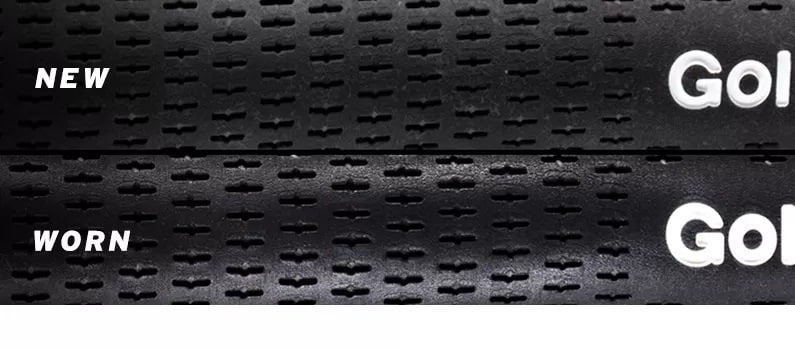 kluzký a lesklý povrch znamená to, že je třeba vyměnit grip?