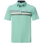 Vīriešu golfa polo krekliņš Mizuno Quick Dry Elite Stripe mint