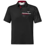 Vīriešu golfa polo krekliņš Mizuno Quick Dry Hazard Bloc melns
