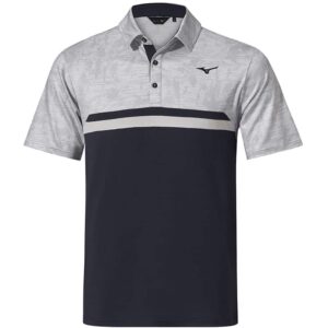 Vīriešu golfa polo krekliņš Mizuno Quick Dry Hazard ST gaiši pelēks