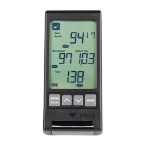 SuperSpeed Golf PRGR Black Pārnēsājamais mobilais golfa sitienu monitors