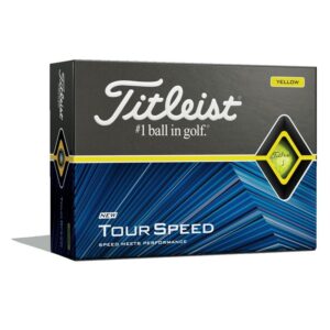 Titleist Tour Speed dzeltenas 12pakešu golfa bumbiņas