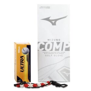 Golfa dāvanu komplekts - cimdi, sitienu skaitītājs, 3 iepakojumi ar Wilson golfa bumbiņām