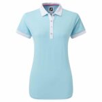 Footjoy Sieviešu golfa polo krekliņš Colour Block Pique blue