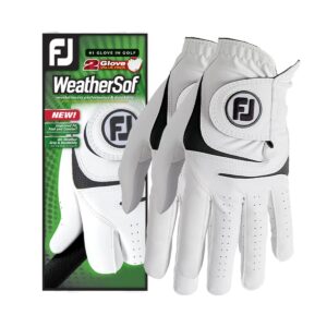 FootJoy WeatherSof balti 2-pack golfa cimdi