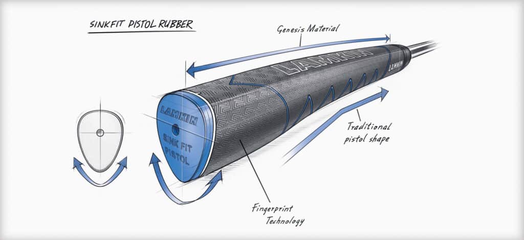 golfový grip pro putter lamkin sinkfit pistol rubber