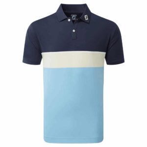 Footjoy Vīriešu polo krekls Colour Theory Lisle Navy/white/blue
