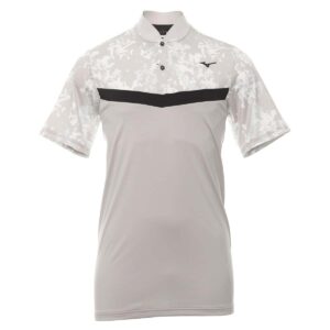 Vīriešu golfa polo krekliņš Mizuno Flora GC pelēks