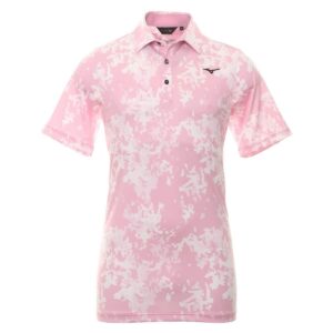 Vīriešu golfa polo krekliņš Mizuno Flora Polo lilac sacchet