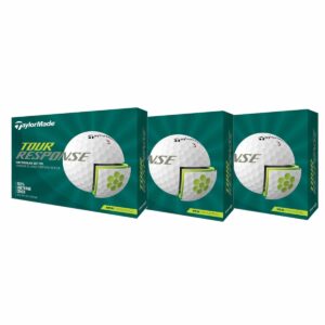 Trīs Taylor Made Tour Response balto golfa bumbiņu komplekts
