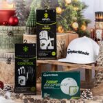 Golfa dāvanu komplekts - HIRZL Control un Hybrid cimdi, ducis Tour Response bumbiņu un TaylorMade golfa cepure