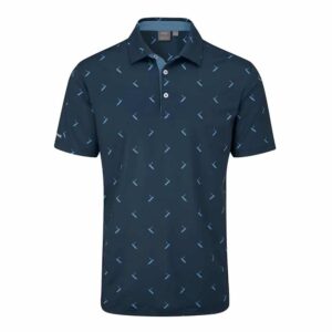 Vīriešu polo krekliņš Ping Gold Putter Printed Polo Navy