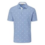 Vīriešu polo krekliņš Ping Gold Putter Printed Polo Spring blue